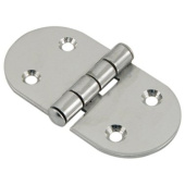 Euromarine Stainless Steel Round Hinge - Captive Pin - 75x40mm