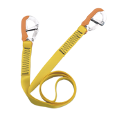 Allpa Life Line Model 'Hercules 1' With 2 Stainless Steel Snap Hooks, L=2000mm, Yellow (CE EN 1095)