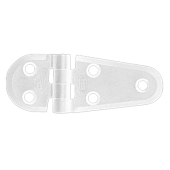 Nuova Rade 43685 - Polyamide Plastic Hinge, Half Oval White, 100x40mm, 270°