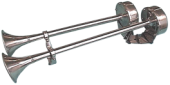Allpa Stainless Steel Electro-Magnetic Boat Horn Set, Dual Tone, L=463,5mm, 24v (105db(A)-350/400hz)