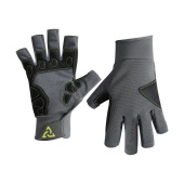 Typhoon Performance Half Finger Youth Sailing Gloves Grey/Lime