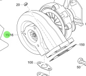 Steyr Z002420-0 - EG Turbocharger and Base Air Filter Head for MO144V38 144 VTI Engines