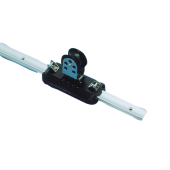 Allpa Aluminum Traveler Rail, L=2000mm, 25x16mm, Cut Out Ø5, Hole Spacing 100mm