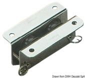 Viadana Double Recessed Blocks for Textile Halyards, 25-33 mm Sheaves