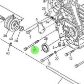 Nanni Diesel 970310537 - Timing Gear Case Bolt for 5.250TDI Engines