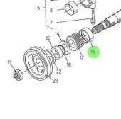 Nanni Diesel 970307341 - Crankshaft Bearing Shell for 4.195HE, 4.200HE, 5.250TDI, and 5.280HE Engines