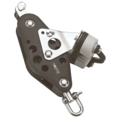 Barton N05731 – Fiddle Block Size 5 Plain Bearing with Swivel, Becket & Cam, 38/64mm Sheaves, Max Rope 12mm, SWL 750kg