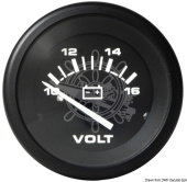 Osculati 27.391.30 - Voltmeter VEETHREE Range 8-18 V Teleflex, Black-Black