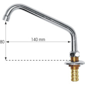 Plastimo 414933 - Chromed Brass Faucet H50mm