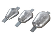 Tecnoseal Aluminium Weld-On Sacrificial Anode with Aluminium Strap for Aluminium Hulls 450 g