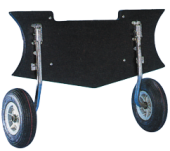 Allpa Stainless Steel Launching Wheels Set For Boats With Extended Flaps Floor, Max. 100kg (Folding)