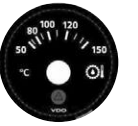 VDO A2C60000955 - Viewline Transmission Temperature Gauge 12/24V 52 mm 50-150 °C Black