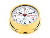 Autonautic R120D-A.1 - Gold Brass Marine Clock 120mm. Silence Sectors  