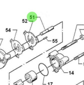 Bukh 000E3124 - Shaft for DV29RME and DV32 Camshaft and Lubricating Oil System