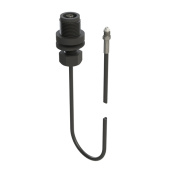 Pacific Aerials P6715 - SeaMaster VHF+AIS Deck Feedthrough Support Black + 5m Cable