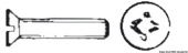 Osculati AISI 316 Stainless Steel Slotted Countersunk Machine Screws DIN 965 / UNI 6109, M3–M8
