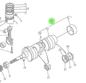 Nanni Diesel 970511515 - Complete Crankshaft for 4.110HE Engines