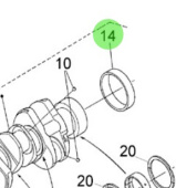 Nanni Diesel 970302901 - Crankshaft Sleeve for Crankshaft and Pistons Assembly