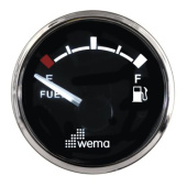 Wema 110625 Silverline Ø52mm Fuel Level - Standard US 240-30 Ohm - Black Chrome