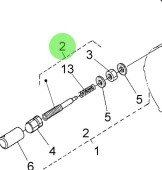 Nanni Diesel 970314234 - Regulator Adjustment Bolt Assembly for HE and N Series Engines