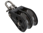 Barton N15230 – Double Swivel Block Size 5 54mm, Ball Bearing, 2x Ø54mm Sheaves, Max Rope 12mm