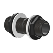 TruDesign Thru Bulkhead Threaded Tube - 1 1/2" Black
