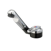 Reich Keramik Deluxe Mixer Tap - Chrome/Black, Borehole Ø 27 mm