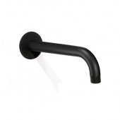 Barka 03.11.02001 - Matt Black Painted Brass Bulkhead Mounting Fixed Spout With Aerator