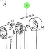 Nanni Diesel 970147338 - Starter Bolt for 2.40HE Engines