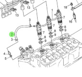 Nanni Diesel 970313475 - Fuel Overflow Pipe for N3.21 Engines