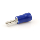Female Spade Connector Uninsulated - Blue, 2.8 x 0.5 mm, 100 pcs.
