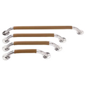 Plastimo 316 Stainless Steel Hand Rail with Leather Sheath, Ø25 mm, 280–585 mm Hole Spacing