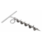 Stainless Steel 304 Screw Ground Anchors with Mooring Ring