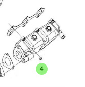 Bukh 00103-5S102 - Flanged Nut for S270J Exhaust Manifolds