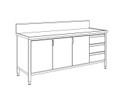 Baratta TPNC Marine Work Table With Chest Of Drawers