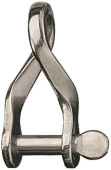 Ronstan RF627 Stainless Steel Twisted D Shackle, 5/32" Pin, Coined Head
