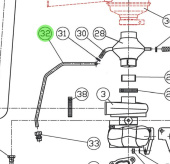 Bukh 000E9395 - Oil Trap Return Pipe for DV32 Engines