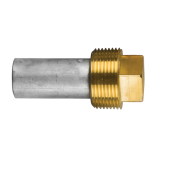 Tecnoseal 02026T - Caterpillar Pencil Anode Ø28 - L. 54 - Complete With Brass Plug Th. 1-1/4''bspt