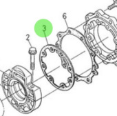 Nanni Diesel 970302756 - Bearing Case Gasket for Crankshaft Assemblies