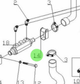 Nanni Diesel 95203065 - Oil Cooler Clamp for Gearbox
