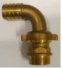 Binda Pompe PTG3C0 - Three Parts Curved Brass Hose Connection 1/2"