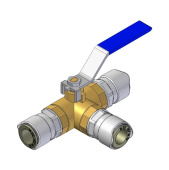 Whale WX1571 - Quick Connect - 3-Way Valve Brass 15mm