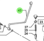 Bukh 008E8131 - Rocker Arm Oil Pipe for DV29RME and DV32 Engines