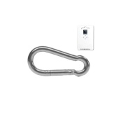 Belship 721605V - AISI Stainless Steel 316 Polished Carabiner 50mm Blister