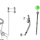 Nanni Diesel 970314027 - Oil Level Gauge Sub-Assembly for T4 Series Engines