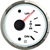 Uflex 22460LK - Ultra White SS Trim Gauge 160-10 Ohm
