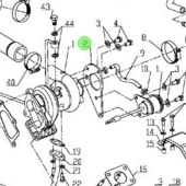 Nanni Diesel 95203075 - Turbo Exhaust Mixer Bracket for N4 Series Engines