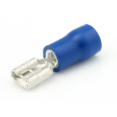 Female Spade Connector Uninsulated - Blue, 4.8 x 0.5 mm, 100 pcs.