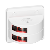 Lopolight 301-002ST-WH - Navigation Light 2NM 112.5° Red Port Double White Ceramic Coated