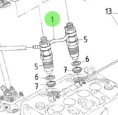 Nanni Diesel 970304146 - Fuel and Injection System Hose for HE and N2 Engines